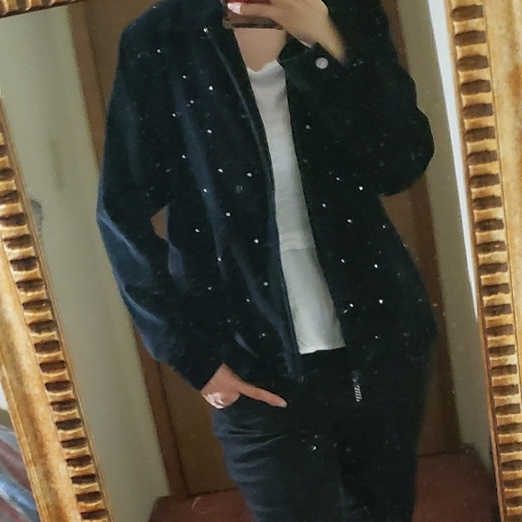 VINTAGE-THE QUACKER FACTORY Cotton Shacket with Rhinestones - Picture 5 of 9